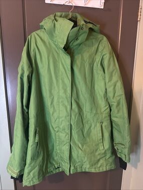 Green Women's Ski & Snow Jacket - Powder Room Micro-Lite, size XL